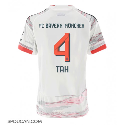 Zenski Nogometni Dres Bayern Munich Jonathan Tah #4 Gostujuci 2025-26 Kratak Rukav